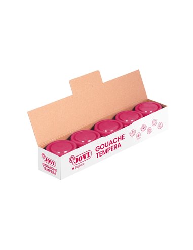 Jovi Bote de Tempera Scolaire 35ml - Aplicacion en Multiples Superficies - Usage Avec Pincel, Rodillo ou Espatula - Couleurs Mez