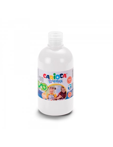 Carioca Botella Tempera 500ml - Couleurs Superlavables - Faciles de Mezclar - Aplicable en Materiales Porosos - Haute Opacidad -