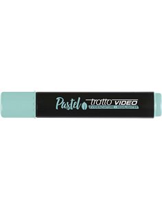 Tratto Video Pastel Marqueur Fluo - Pointe Biselada - Encre al Eau - Séchage rapide - Couleur Vert Menta
