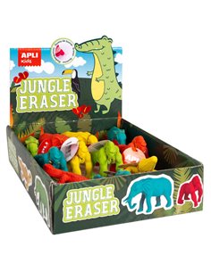 Apli Goma de Borrar Avec Diseños de Animales de la Selva - 3 Modelos Assortis