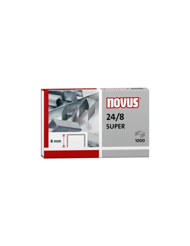 Novus 24/8 Super Boîte de 1000 Agrafes 24/8 Galvanizadas