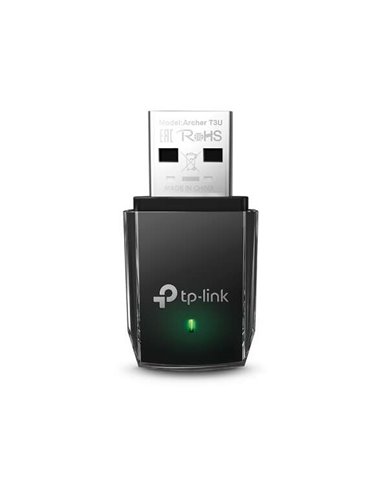 TP-LINK Archer T3U Mini Adaptateur USB Inalambrico MU-MIMO AC1300 - Couleur Noir - Haute vitesse