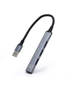 Ewent Hub USB3.2 - 1 USB-À - 1 Puerto USB 3.2 - 3 Puertos USB 2.0