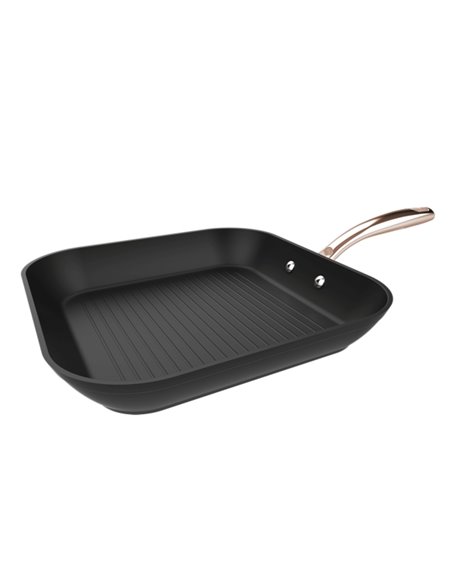 Cecotec Polka Fantasy Grill Golden Sarten Cuadrada de 28cm - Aluminium Forjado - Mango Remachado - Revestimiento Antiadherente -