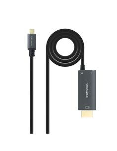 Nanocable Câble Adaptateur USB-C à HDMI - Longueur 1.8m - Résolution 8K - Carcasa Metalica de Aluminium - 195x230x20mm - Couleur