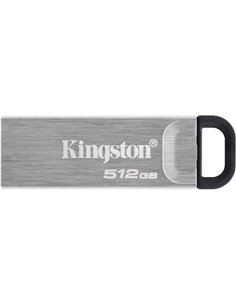 Kingston DataTraveler Kyson Memoria USB 512GB - 3.2 Gen 1 - 200 MB/s en Lectura - Design Metalico - Couleur Argent (Pendrive)