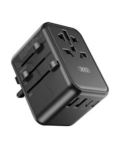 XO Adaptateur de Viaje Universal - Conexiones Pour mas de 150 Paises - Sortie de Jusqu'à 2500W - Puerto USB-C de 65W - Sortie de