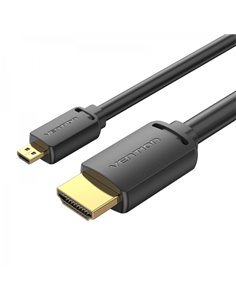Vention Câble Micro HDMI Mâle à HDMI Mâle 2.0 4K - 1m - Couleur Noir