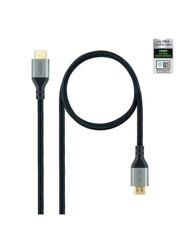 Nanocable Câble HDMI 2.1 Certificado Ultra HS M-M 1m - Couleur Noir