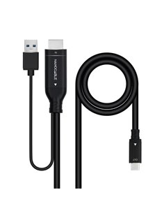 Nanocable Câble Conversor HDMI Mâle à USB-C Mâle - Longueur 1.8m - Couleur Noir