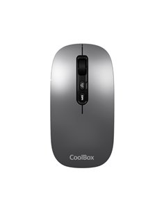 Coolbox W02 Souris Inalambrico - Bluetooth et RF 2.4GHz - Super Léger - Boton Acceso Copilot - Rechargeable Par USB-C - DPI Régl