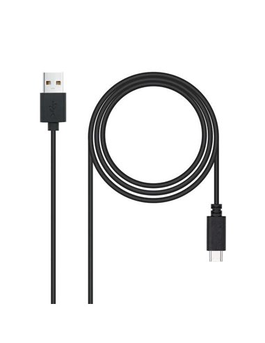 Nanocable Câble USB 2.0 3A USB-C Mâle à USB-À Mâle 3m