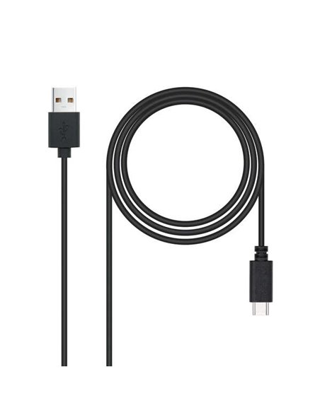 Nanocable Câble USB 2.0 3A USB-C Mâle à USB-À Mâle 3m