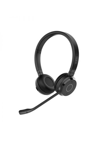 Jabra Evolve 65 TE UC Stereo Écouteurs Avec Microfono Bluetooth - Cancelacion de Ruido - Autonomie jusqu'à 12h - Diadema Réglabl