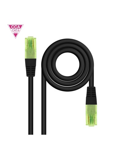 Nanocable Câble Réseau Latiguillo Cat.6 UTP AWG26 CCA - Longueur 30m - Couleur Noir