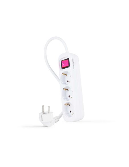 Nanocable Regleta 3 Tomas Interruptor 1.4m - Couleur Blanc