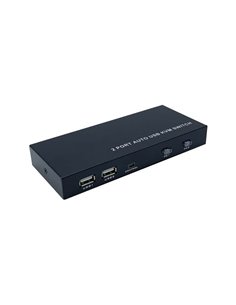 Aisens Conmutador KVM HDMI 4K@60HZ USB 1U-2PC Avec Source Alimentation - Couleur Noir