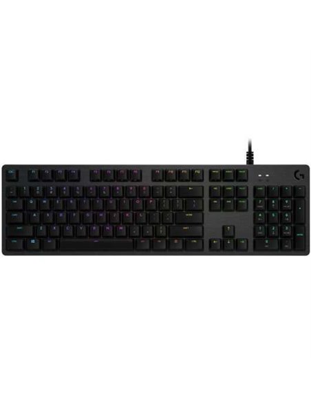 Logitech G512 Clavier Mecanico Gaming USB - Teclas Mecanicas GX Brown - Iluminacion RGB Lightsync - Superficies de Metal - Câble