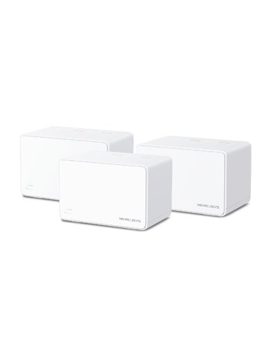 Mercusys Halo H80X Pack de 3 Unidades Système Wi Fi 6 Mesh AX3000 - Cobertura Jusqu'à 650m2 - Vitesse Jusqu'à 3000 Mbps - Couleu