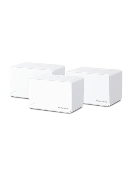 Mercusys Halo H80X Pack de 3 Unidades Système Wi Fi 6 Mesh AX3000 - Cobertura Jusqu'à 650m2 - Vitesse Jusqu'à 3000 Mbps - Couleu