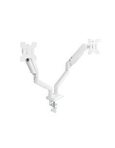 Tooq Support de Mesa Avec Brazos Articulados Pour 2 Monitores de 13"-34" - Giratorio e Inclinable - Piston de Gas - Peso Max 10k