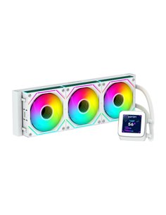 Abysm Oceanic LCD 360 ARGB Kit de Refrigeracion Liquida - 3 Ventiladores de 120mm - Iluminacion ARGB - Écran LCD 2.8" - Bomba 25