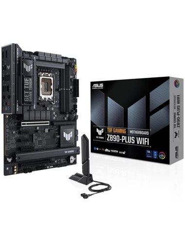 Asus TUF Gaming Z890-PLUS WIFI Placa Base LGA 1851 - WiFi, Bluetooth, HDMI, DisplayPort, 4x DDR5, 4x SATA III, M.2, PCIe 4.0 et 