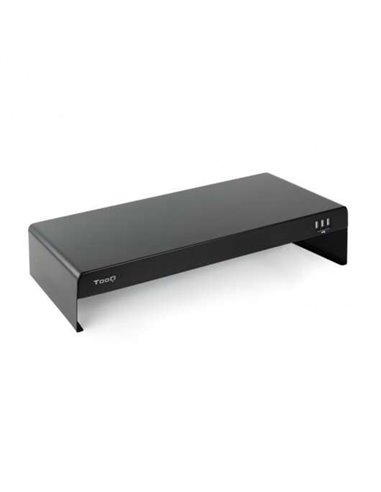 Tooq Support Elevador Pour Monitor ou Portable - 3x USB 2.0 - Peso Max. 20kg - Couleur Noir
