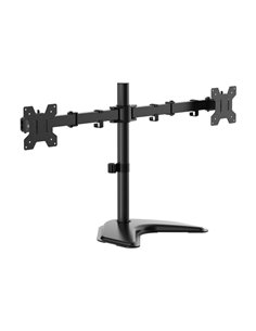 Aisens Support de Mesa Avec Peana Eco Giratorio e Inclinable Pour Monitor/TV 10Kg (3 Pivotes - 2 Brazos) de 17-32" - Couleur Noi