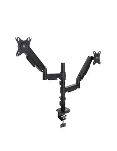 Tooq Support de Mesa Avec Brazos Articulados Pour 2 Monitores de 17"-32" - Regulable en Altura, Giratorio e Inclinable - Gestion