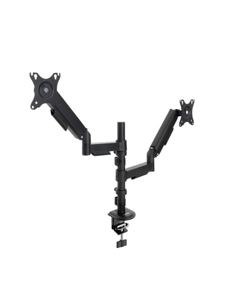Tooq Support de Mesa Avec Brazos Articulados Pour 2 Monitores de 17"-32" - Regulable en Altura, Giratorio e Inclinable - Gestion