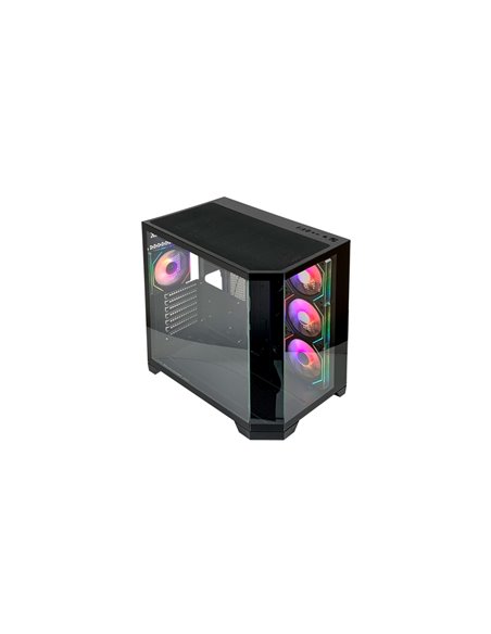 L-Link Nova Boîte ATX - Cristal Templado Continu - 4 Ventiladores RGB - USB 3.0 - Couleur Noir