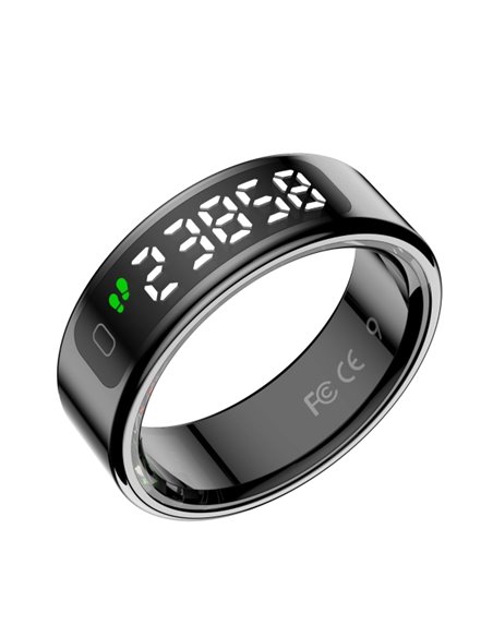 Leotec Anillo Intelligente Kör Mau - Sensor de Rritmo Cardiaco et Acelerometro - Monitor de Sueño - 5ATM - Résistant à l'eau - T