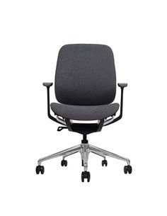 Cromad Zenith Collection Silla de Bureau - Piston de Gas de Grado 4 - Respaldo Ergonomique - Reposabrazos Ajustables - Couleur N