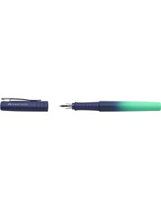 Faber-Castell Poly Ball Flow Edition Buzzing Blue Pluma Estilografica - Ancho du Plumin Medio - Doux al Toucher - Couleur Bleu/T