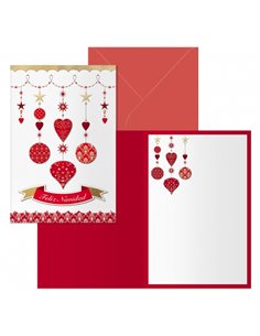 Dohe Carrusel Pack de 6 Tarjetas de Felicitacion Navideña Avec Sobre - Taille Fermée 11.5x17cm, Ouverte 23x17cm - Papier Offset 
