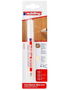 Edding 8900 Feutre Permanent Pour Muebles - Pointe Ronde 1.5-2mm - Résistant à la Luz - Séchage rapide - Couleur Arce Natural