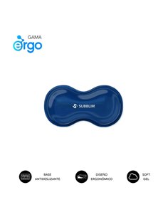 Subblim Ergo Crystal Flex Reposamuñecas Pour Souris - Gel Refrigerante Autoajustable - Design Ondulado Ergonomique - Base Antidé