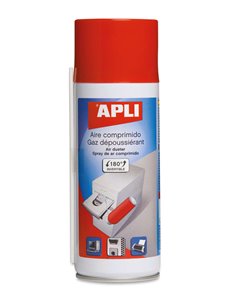Apli Spray de Aire Comprimido Invertible - 200ml - Presion Extrafuerte Pour Nettoyage Supérieur - Tubo Alargador Pour Lugares Di