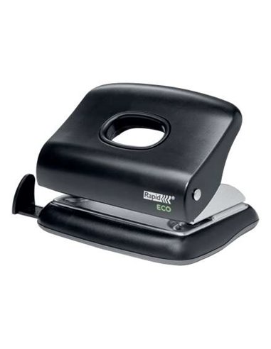 Rapid Eco Perforateur Perforador - Perfora Jusqu'à 20 Feuilles - Facile Vaciado - Punzones 5.5mm - Fabricado Avec un 74% de Plas