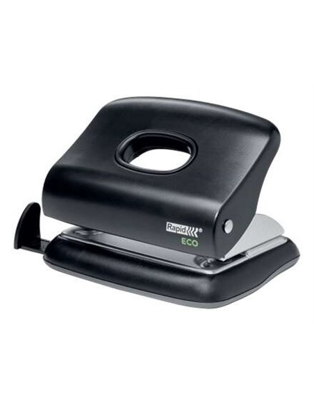 Rapid Eco Perforateur Perforador - Perfora Jusqu'à 20 Feuilles - Facile Vaciado - Punzones 5.5mm - Fabricado Avec un 74% de Plas