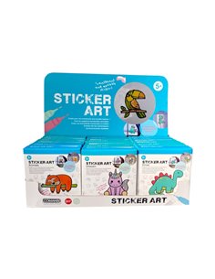 Comansi Display Sticker Art Basic 18 Unidades - Pegatinas Creativas Pour Ventanas - Manualidades Infantiles - Assorti Temático