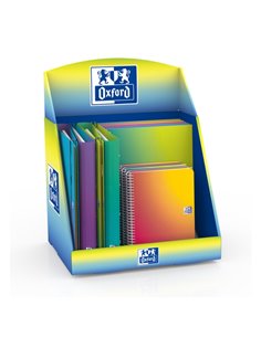 Oxford Gradient Présentoir Avec 14 Productos - 5 Cuadernos de Spirale A4+ - 5 Cuadernos de Spirale A5+ - 4 Carpetas de Anillas A