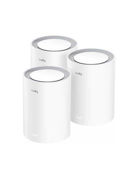 Cudy Pack de 3 Sistemas WiFi Mesh 7 Gigabit Dual Band BE3600 - Vitesse Jusqu'à 1000Mbps - 3 Puertos - Antenas Internas - Couleur