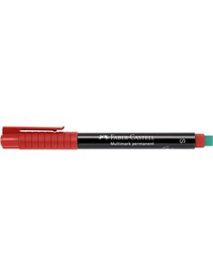 Faber-Castell Multimark Feutre Permanent - Ancho de Trait 0.4mm - Goma de Borrar Integrada - Résistant à la Luz et al Eau - Coul