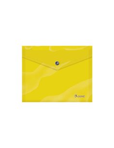 Dohe Sobre Portadocumentos A5 - Fermeture de Broche - Polipropileno Opaco 150 Micras - Couleur Jaune