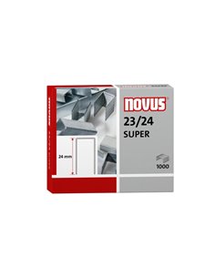 Novus 23/24 Super Boîte de 1000 Agrafes 23/24 Galvanizadas Pour Grapadoras de Gruesos