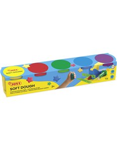 Jovi Soft Dough Étui de 5 Botes 110G - Blanda et Flexible - Facile de Amasar et Moldear - Fomenta Creatividad et Motricidad Fina