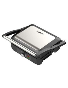 Muvip Sandwichera Grill 2200W - Apertura Jusqu'à 180º - Temperatura Regulable - Placa Supérieur Basculante - Anse Toucher Frio