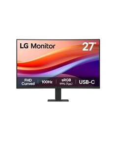 LG Monitor 27" Curvo 1500R VA FullHD 100Hz HDR 10 - Respuesta 5ms - 16:9 - HDMI, USB-C - VESA 100x100mm
